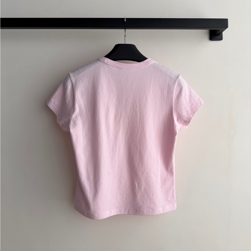 Alexander Wang Pastel Pink Logo Short Sleeve Tee - Picture 3 of 6